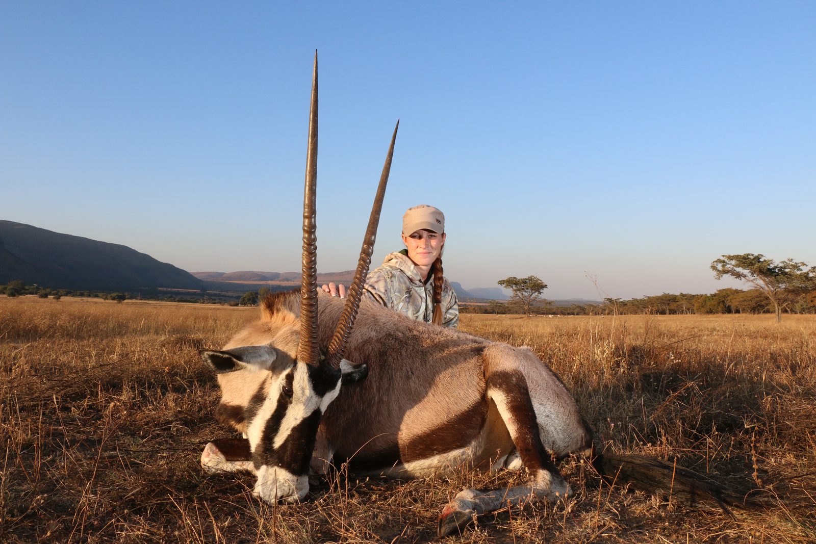 African safari trophy taken with Double Shot Outfitters