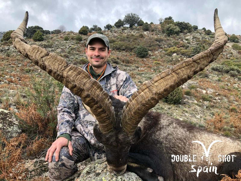 Spanish ibex taken with Double Shot Outfitters