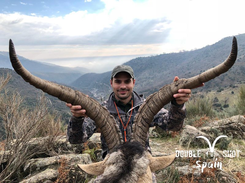 Spanish ibex taken with Double Shot Outfitters