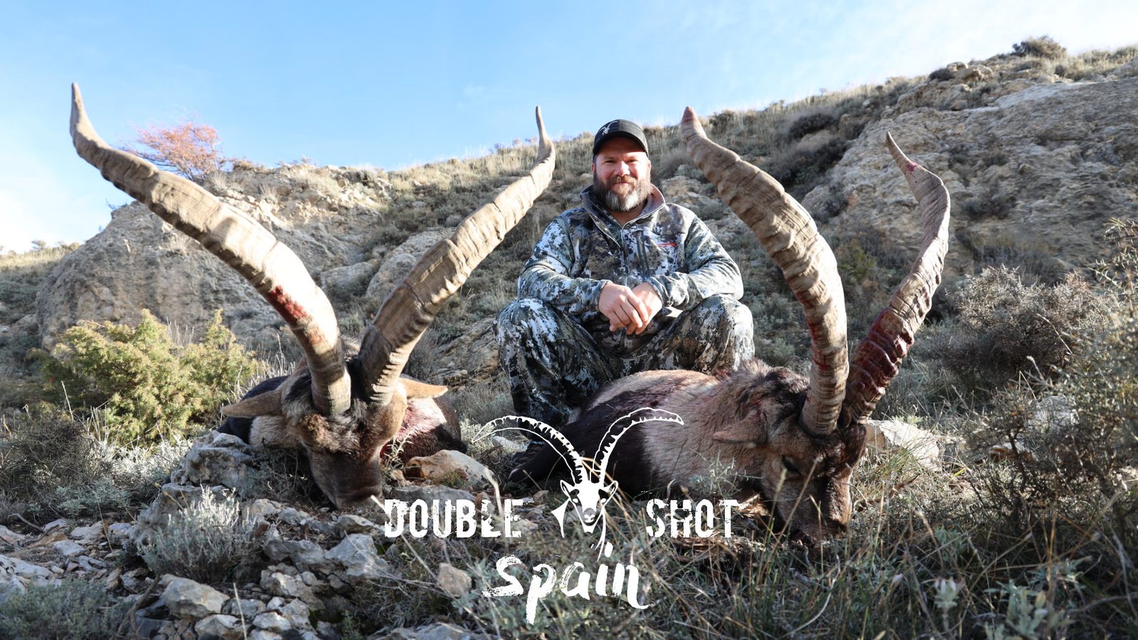 Spanish ibex taken with Double Shot Outfitters
