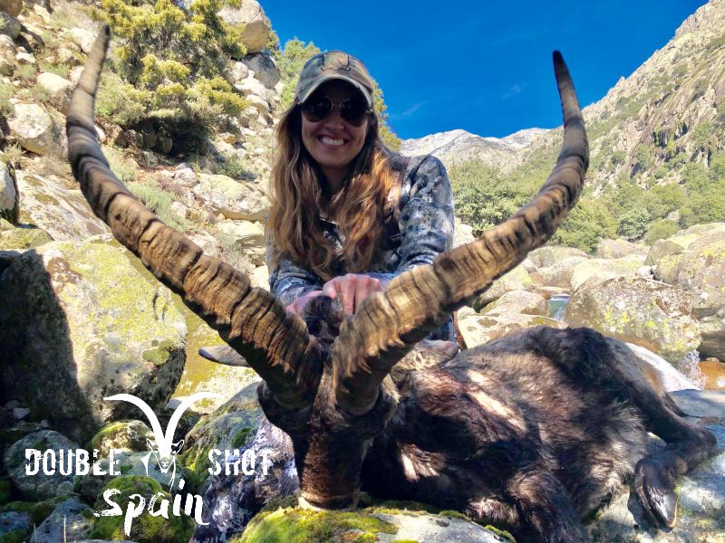 Spanish ibex taken with Double Shot Outfitters