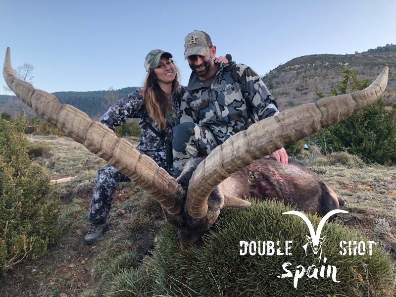 Spanish ibex taken with Double Shot Outfitters