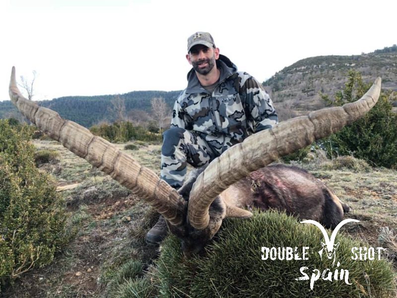 Spanish ibex taken with Double Shot Outfitters