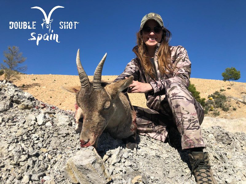 Spanish ibex taken with Double Shot Outfitters