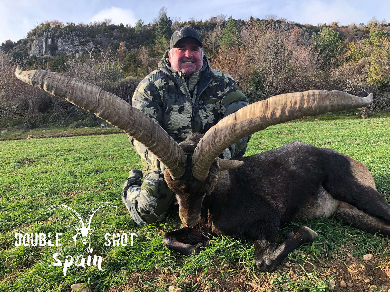 Spanish ibex taken with Double Shot Outfitters
