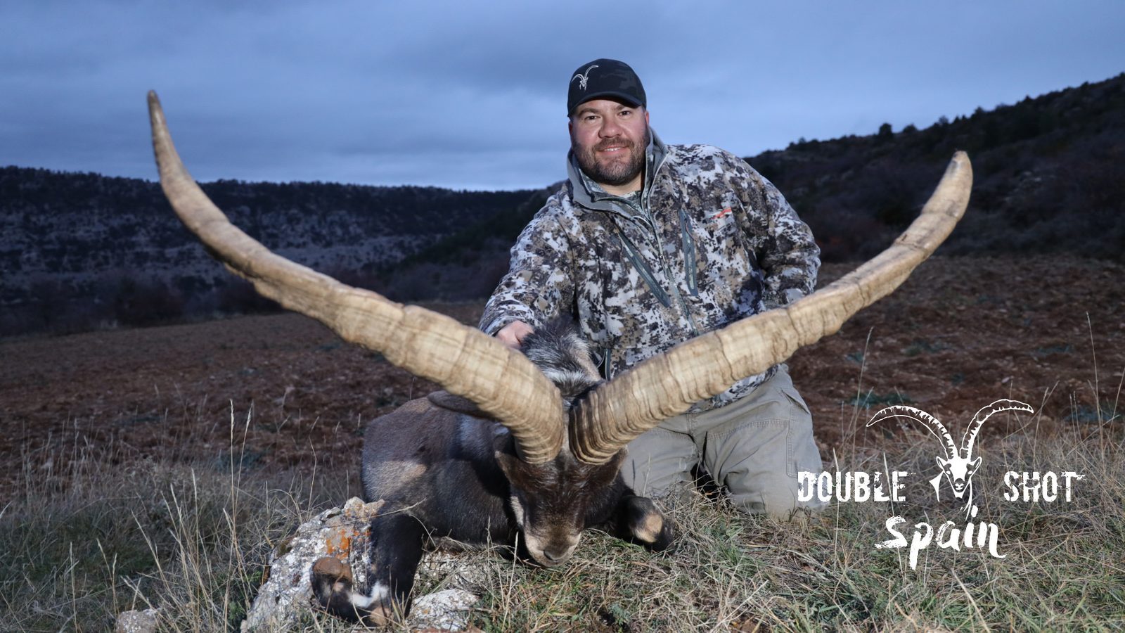 Spanish ibex taken with Double Shot Outfitters