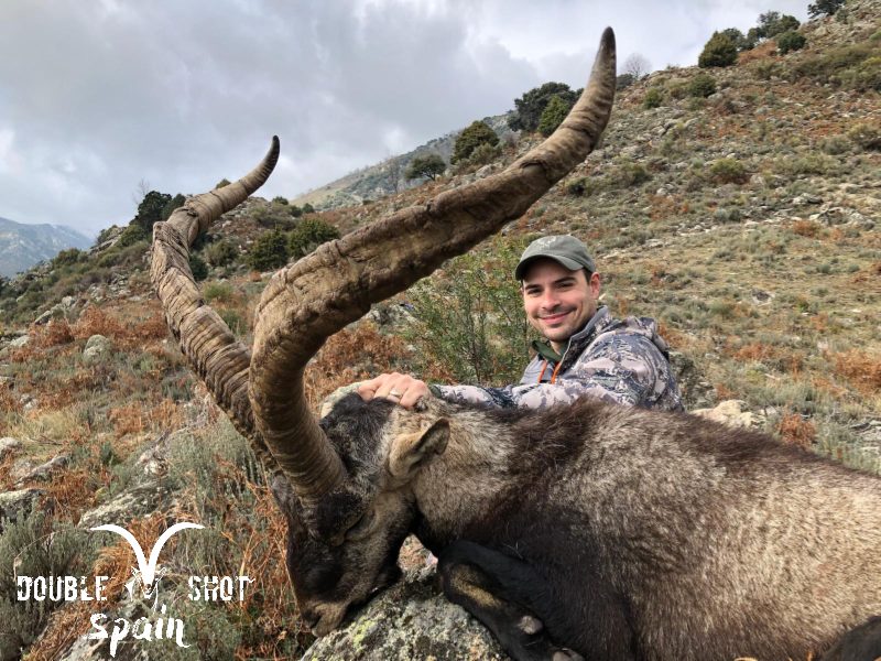 Spanish ibex taken with Double Shot Outfitters