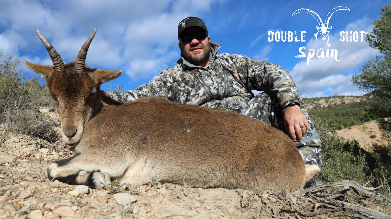 Spanish ibex taken with Double Shot Outfitters
