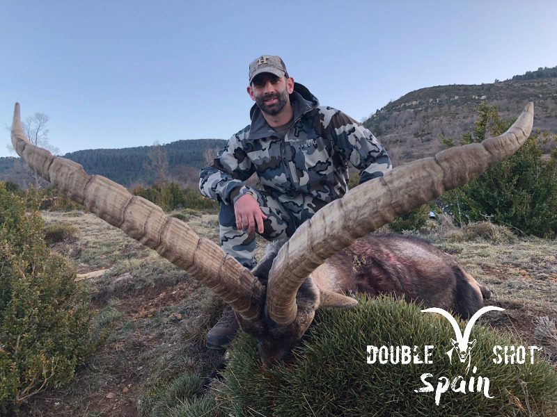 Spanish ibex taken with Double Shot Outfitters