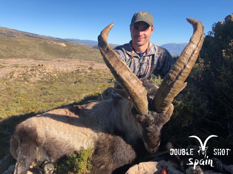 Spanish ibex taken with Double Shot Outfitters