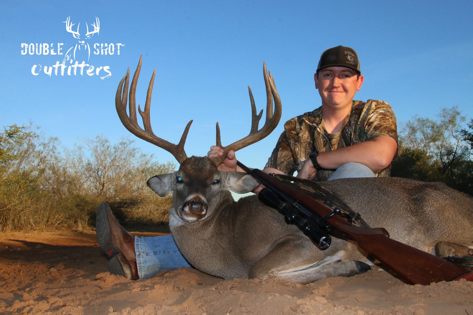 South Texas whitetail taken with Double Shot Outfitters