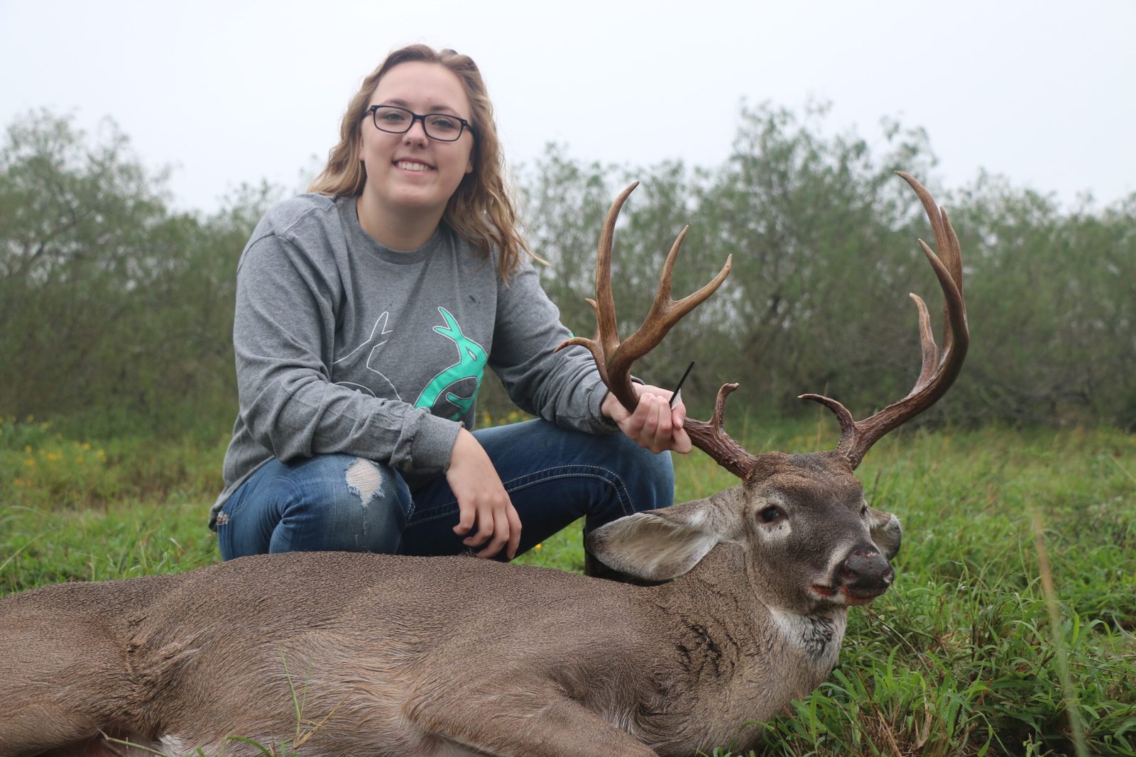 South Texas whitetail taken with Double Shot Outfitters